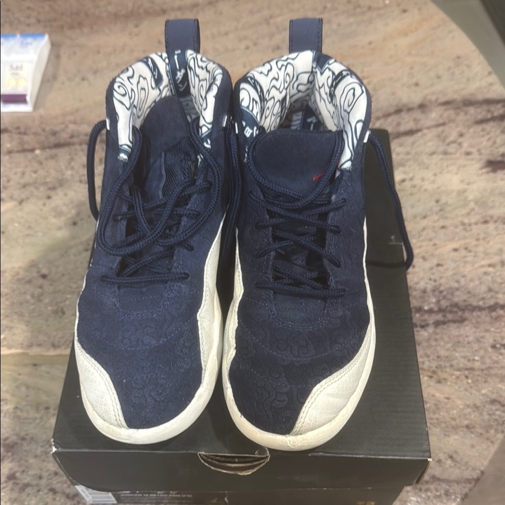 Kids Navy and White Sneakers